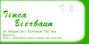 timea bierbaum business card